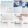 thumbnail image 5 of No Hook Shower Curtain, Blue Christmas Shower Curtains for Bathroom with See Through Top Window, Snowflakes Xmas Winter Vintage New Year Waterproof & Washable Bath Curtain Stall 48"x72", 5 of 9