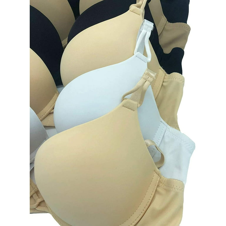 6 Pieces ADD 2 Cup Triple Maximum Lift Boost Cup Double Push Up Bra B/C  (32B) 
