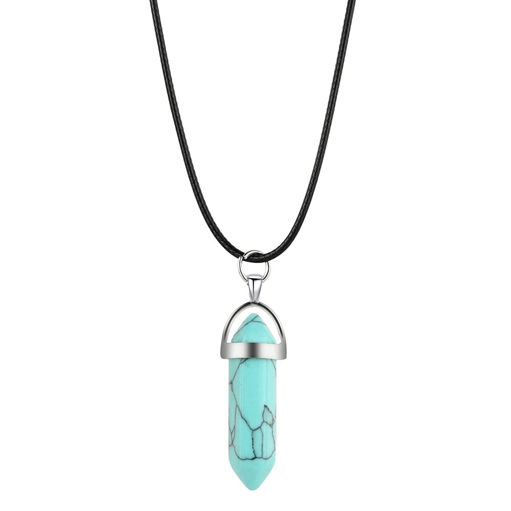 Ilh Mallroom Natural Quartz Crystal Stone Point Chakra Healing Ilh Mallroom Natural Quartz Crystal Stone Point Chakra Healing Gemstone Pendants Necklace Com
