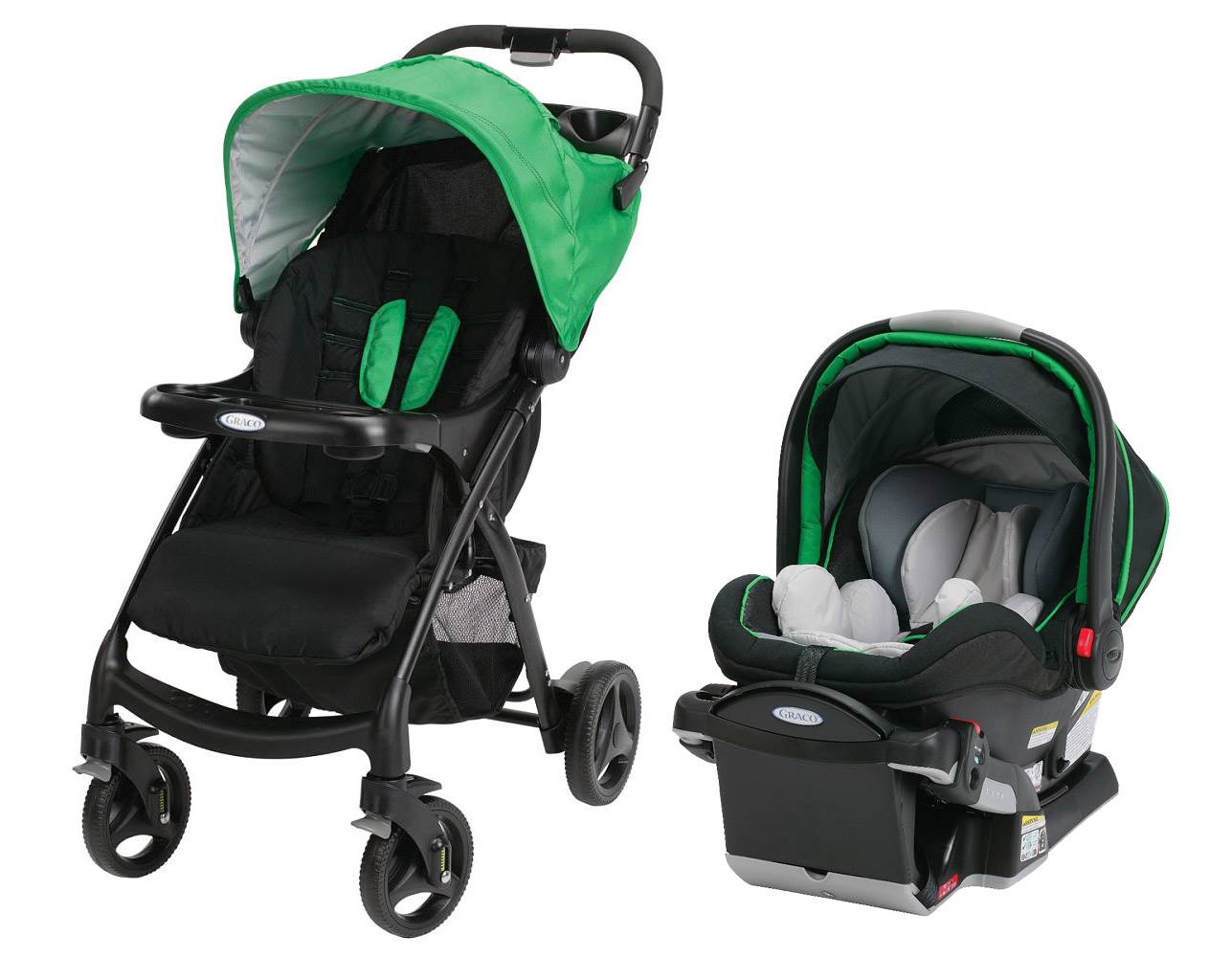 Graco Verb Click Connect Lightweight Travel Stroller & SnugRide Car