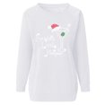 thumbnail image 4 of Qertyioot Pull d'Hiver Mode Femme Imprimé de Noël, Manches Longues Col Rond Chaud Ample Tendance Hauts Tricotés, 4 of 5