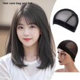 thumbnail image 2 of Men Baotou Hat Elastic Regular Fit Haircut Protection Soft Dome Stretchable Weaving Cap Mesh Net Hairnet Headwear, 2 of 5