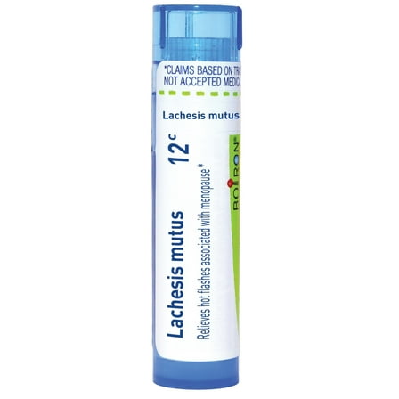Boiron Lachesis Mutus 12C, Homeopathic Medicine for Hot Flashes Associated with Menopause, 80 Pellets