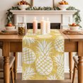 thumbnail image 2 of Table Runner 70 Inches Long, Yellow Pineapple Decorative Table Runner for Party Wedding Home Decor, Tropical Summer Botanical Fruits Dresser Scarves for Bedroom Kitchen Tables Decor 13x70 Inch, 2 of 9