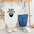 thumbnail image 3 of My Dads Beard is Better Than Yours Romper Boys or Girls Infant Baby Brisco Brands 6M, 3 of 6