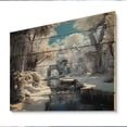 thumbnail image 2 of Designart "River Harmony in Winter I" Landscapes Print on Natural Pine Wood, 2 of 5