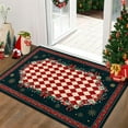 thumbnail image 2 of BLEUM CADE Christmas Area Rugs 2x3 Door Mat, Red Checkered Non Slip Washable Entryway Rug Outdoor Indoor Welcome Mat for Entrance, 2 of 8