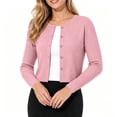 thumbnail image 5 of Brqkzdu Knit Cardigan Sweater for Womens Fall Long Sleeve Casual Button Down Cardigans Breathable Loose Comfy Lightweight Cardigan Outerwear, 5 of 9