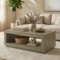 thumbnail image 2 of Furniture of America Robbs Modern Bottom Shelf Coffee Table, Natural, 2 of 6