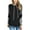 Black, variant on Women Casual Hoodies Color Block Pullover Long Sleeve Tops With Drawstring Sweatshirts