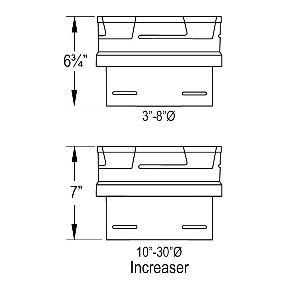 M & G Duravent 3GVX4 3 Inch  To 4 Inch  Type B Vent Increaser