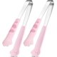 thumbnail image 1 of Pinzas para gatos, pinzas de cocina con clip para alimentos de 7 pulgadas, pinzas para garras de gato, cocina de acero inoxidable, azúcar (2, rosa), 1 of 4