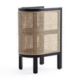 thumbnail image 4 of Manhattan Comfort Versailles End Table in Black and Natural Cane, 4 of 4