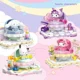 thumbnail image 2 of Nuevos bloques de construcción Sanrio, parque colorido Kuromi Cinnamoroll Pochacco pompón Purin, modelo de decoración, juguetes para niños, regalo, 2 of 5