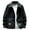 Black, variant on Mens Winter Jacket Men'S Loose Fit Workwear Denim Jacket Spring Long Sleeve Large Size Reversible Collar Denim Coat Handsome Outfits Black 4Xl