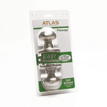 Atlas Classic Passage Door Knob, Satin Nickel