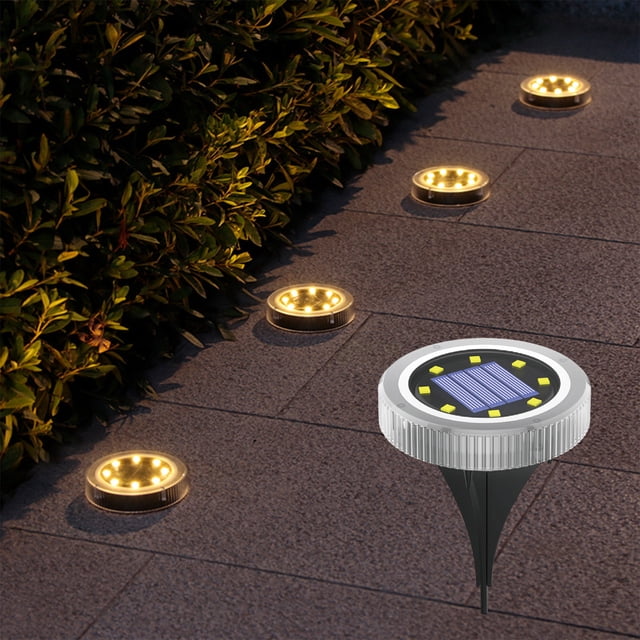 Solar Ground Lamp Outdoor Patio Garden Lamp Decoration Villa Steps Underground Lamp Ground Plug Lamps