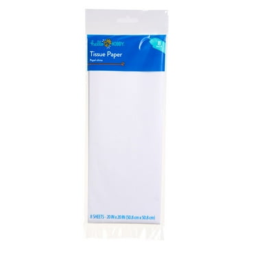 Hello Hobby White Tissue Paper Squares - 8 Sheets