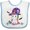 White and Blue, variant on Inktastic Halloween Girls Unicorn Witch Girls Baby Bib