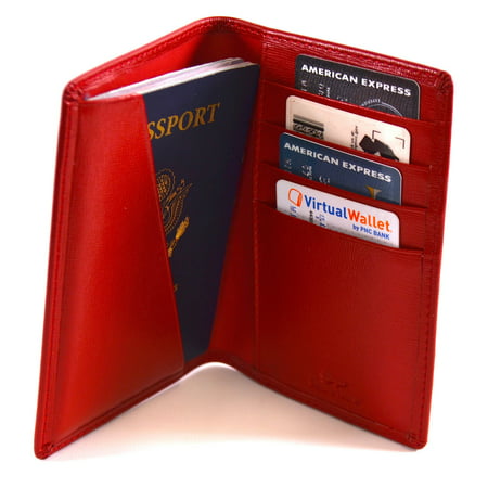 UPC 794809056084 product image for Royce Leather RFID-209-RED-2 RFID Blocking Saffiano Passport Document Wallet | upcitemdb.com
