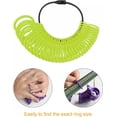 thumbnail image 4 of Ring Sizer Measuring Tool Set with Black Finger Size Gauge, Four Size Ring Stick Mandrel and ABS Reusable Rings Size HK1-33 Green, 4 of 5