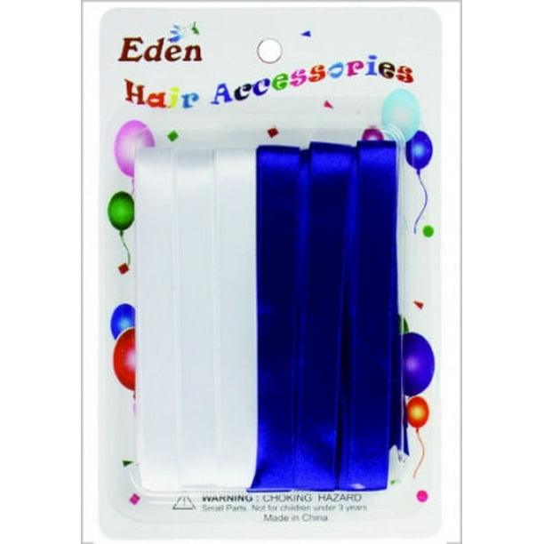 Onzorgvuldigheid Toestand Denk vooruit Eden Collection - Hair Accessories Blue/White Ribbons (RB2NW) - Walmart.com