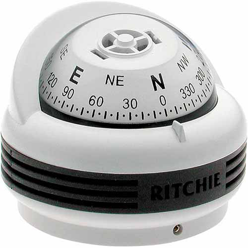 RITCHIE COMPASSES TR33W Compass, Surface Mount, 2.25" Dial, Wht