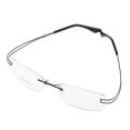 thumbnail image 1 of Lentes de montura sin montura flexible ligero de negocios Negro shamjiam Marco sin marco de gafas, 1 of 9