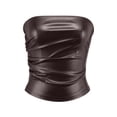 thumbnail image 3 of DuoJiaJ Women's Strapless Tube Top, Ruched Casual Club Party Corset Top,L, 3 of 4