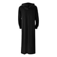 thumbnail image 3 of xiaxaixu Men Hooded Robe, Long Sleeve Zipper Closure Contrast Color Long Hoodie Fall Clothes, 3 of 6