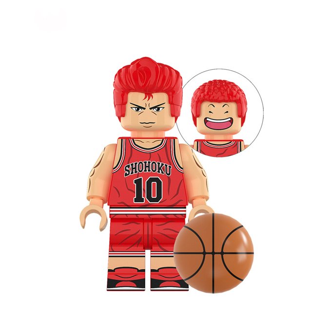 Figuras de acción de Anime de dibujos animados japoneses SLAM DUNK, Mini bloques de construcción de ensamblaje DIY, modelo educativo, juguetes para niños, regalos