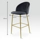 thumbnail image 4 of Sillas Altas Zurich Mirel Banco Desayunador Tapizado con Asiento Suave 2 Piezas Gris, 4 of 6