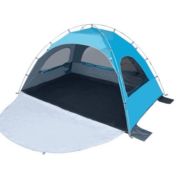 Tent Portable Camping Sun Shade Shelter for 2-4 Persons with UV Protection 3 Breathable Mesh Windows Extended Tent Floor Easy Set Up Outdoor