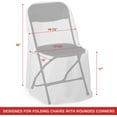 thumbnail image 2 of 100 pcs White Polyester Folding Chair Covers for Wedding, Party,  Banquet - Cloth Slipcovers, 2 of 4