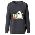 thumbnail image 4 of DDAPJ pyju Women's Halloween Ghost Sweatshirt Novelty Holiday Pullover Sweatshirt Funny Spooky Season Tops, 4 of 5