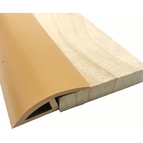 Gamvdout 3Ft Floor Transition Strip Rubber, Wood to Tile Ramp, Non Slip Uneven Flooring Carpet Edging Trim Strip Threshold Self Adhesive PVC Reducer