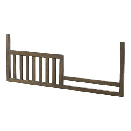 Pemberly Row Traditional Wood Toddler Guard Rail in Rosewood Brown