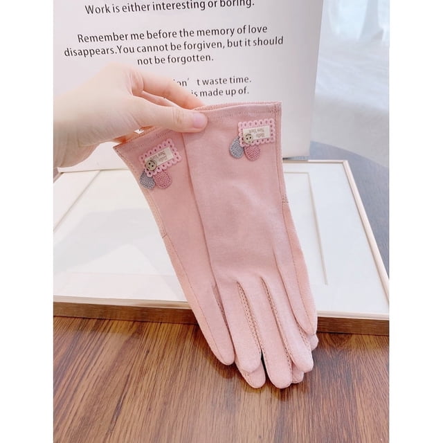 Guantes de protección solar de verano para mujer, finos, antiultravioleta, transpirables, de algodón, antideslizantes, con pantalla táctil, de color sólido, a la moda, parasol