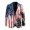 American flag, variant on Lightweight Retro Slim Fit Men's Blazer with Purple Leopard Pattern, Polyester Sport Coat for Office Work and Summer Groom Wear
