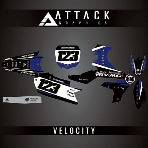 Attack Graphics Custom Velocity Complete Bike Restyle Graphics Kit Cycra Powerflow Body Kit for Yamaha YZ450F 2022