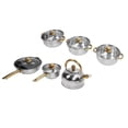 thumbnail image 1 of Frying Pan Saucepan Set, Multi Functional Kitchen Set Pot High Temperature Resistance Not Easily Deformed with Gold Handle Design for Home Use, 1 of 7