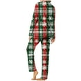 thumbnail image 5 of Women’s Christmas Pajama Set Two Piece Long Sleeve Button Up Top and Full Length Pants with Funny Xmas Print Cozy Holiday Sleepwear for Family Matching and Festive Lounging, 5 of 7