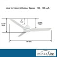 thumbnail image 2 of Indoor Ceiling Fan In Contemporary Style 14.75 Inches Tall By 54 Inches Wide-Flat White Finish-Flat White Blade Color Minka Aire Fans F753-Whf, 2 of 3
