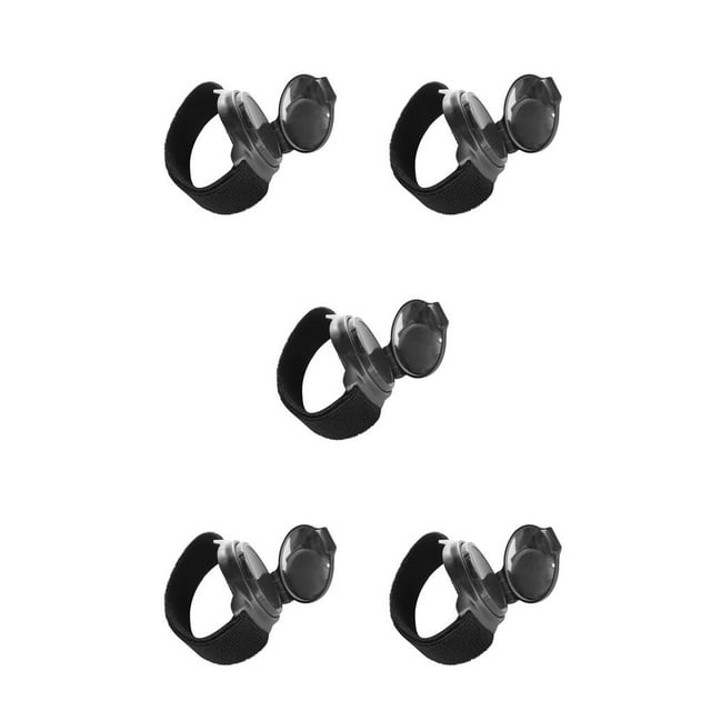 Transemion Universal Bicycles Rearview Mirror 360 Degrees Wide-angle Convex Wrist Band Flexible Road Bike Specular Accessories 5Set