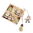 thumbnail image 4 of 12 colgantes navideños con cuerda, adornos navideños colgantes, rodajas de madera para Papá Noel, 4 of 9