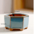 thumbnail image 4 of 5 Count Assorted Shapes Teal Ceramic Flower Pots, 4 of 7