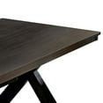thumbnail image 3 of Transitional Rectangular Wooden Dining Table with Cross Design Base Black, 3 of 3