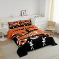 thumbnail image 4 of Cheerleading Comforter Set Cute Cheerleader Bedding Set, Black and Orange Down Comforter Dancer Princess Bed Set, Cheerleading Dance Quilted Duvet Room Decorative, 4 of 7