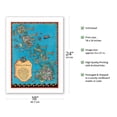 thumbnail image 2 of Territory of Hawaii Map - Vintage Colored Cartographic Map by Ruth Taylor White c.1931 - Fine Art Matte Paper Print (Unframed) 18x24in, 2 of 4