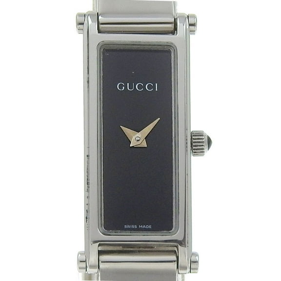 Pre-Owned Gucci GUCCI Watch 1500L Stainless Steel Quartz Analog Display Black Dial... (Good)